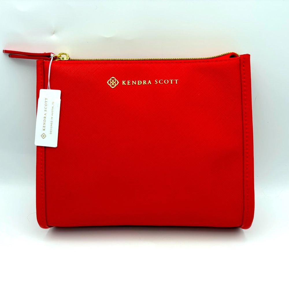 Kendra Scott Bold Red Cosmetic Bag NWT